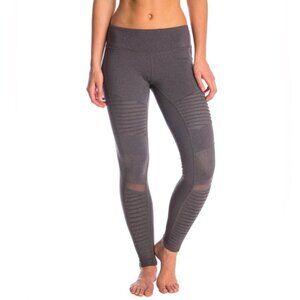 Alo Yoga Athena Moto Leggings Charcoal Gray Size S High Waisted Workout Athletic